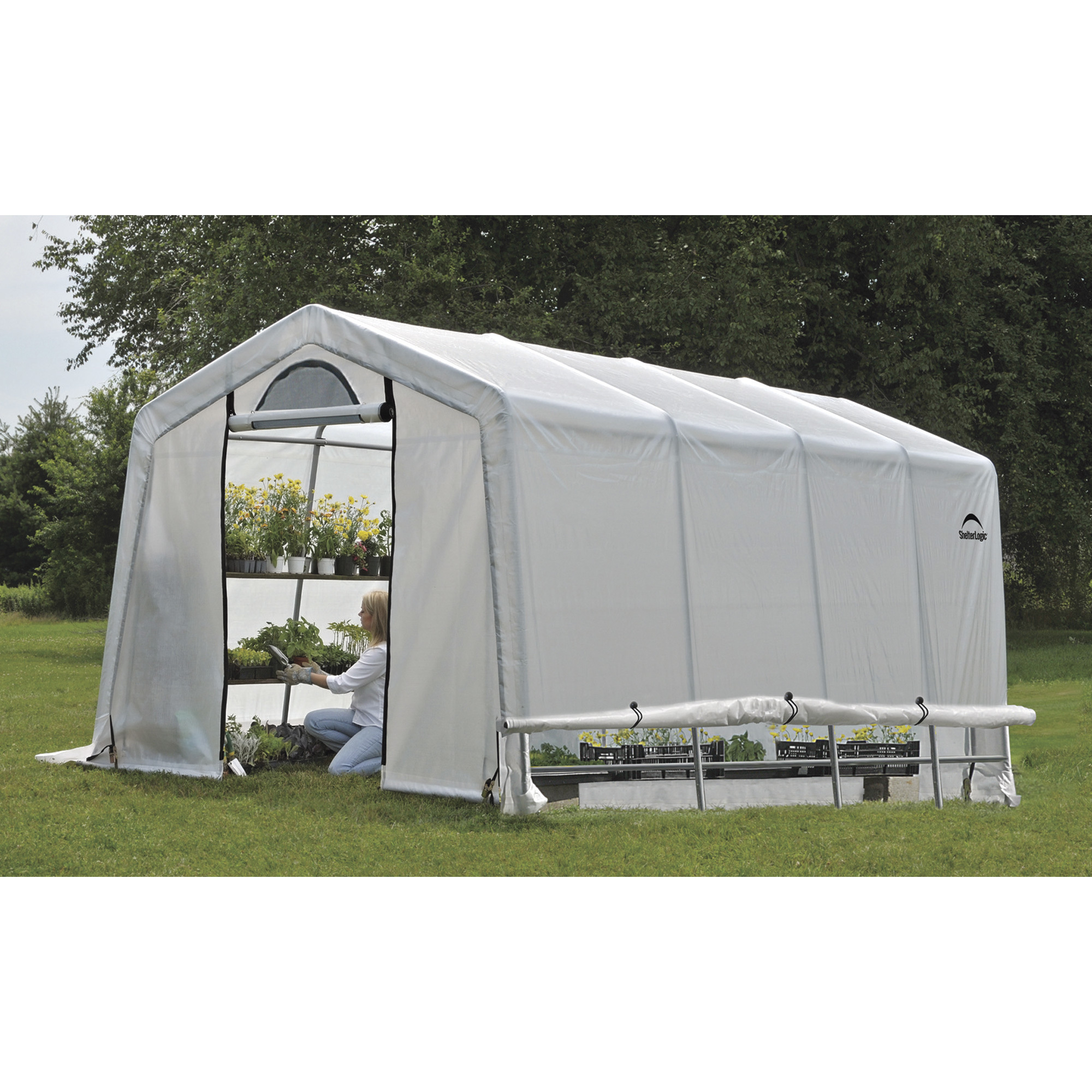 ShelterLogic GrowIT Greenhouse, 10ft.W x 20ft.L x 8ft.H, Model# 70658